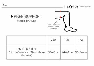 Floky Knee Support Padel Knee Brace Black (Enhanced Stability & Support)