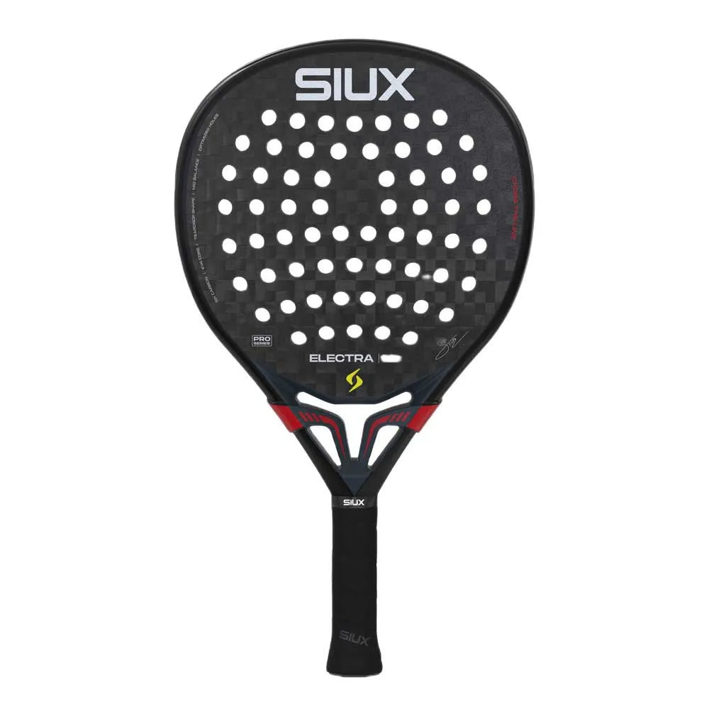 Winged Shadow Racket Stats Siux Electra PRO Shadow Red 2026 Padel Racket by Franco Stupaczuk